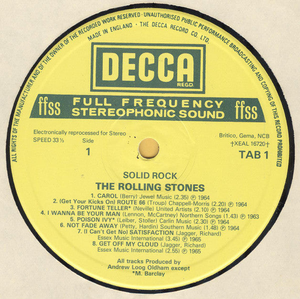 The Rolling Stones : Solid Rock (LP, Comp)