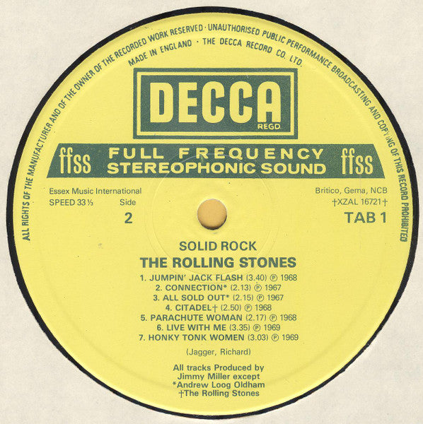 The Rolling Stones : Solid Rock (LP, Comp)