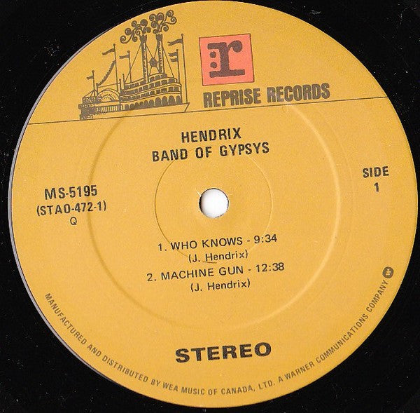 Jimi Hendrix : Band Of Gypsys (LP, Album, RE, Qua)