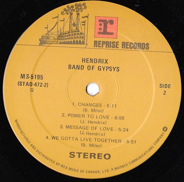 Jimi Hendrix : Band Of Gypsys (LP, Album, RE, Qua)