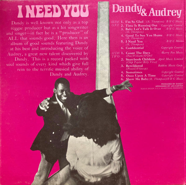 Dandy & Audrey : I Need You (LP, Album, Gat)