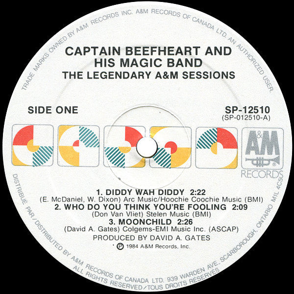 Captain Beefheart And The Magic Band : The Legendary A&M Sessions (12", MiniAlbum, Comp, RP)