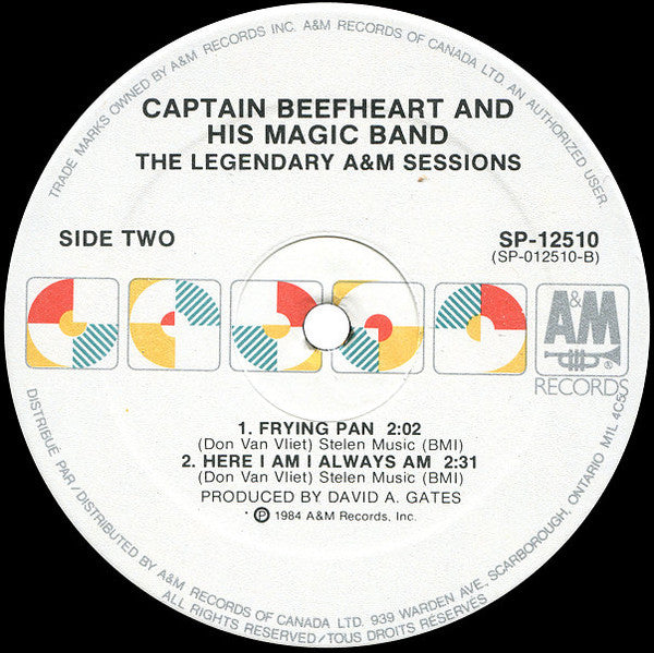 Captain Beefheart And The Magic Band : The Legendary A&M Sessions (12", MiniAlbum, Comp, RP)