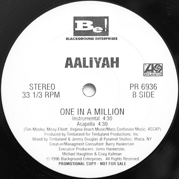 Aaliyah : One In A Million (12", Promo)