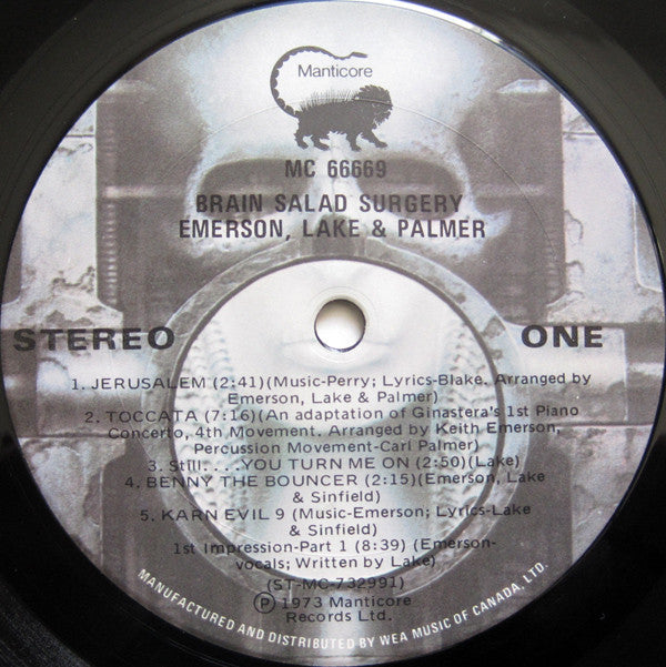Emerson, Lake & Palmer : Brain Salad Surgery (LP, Album)