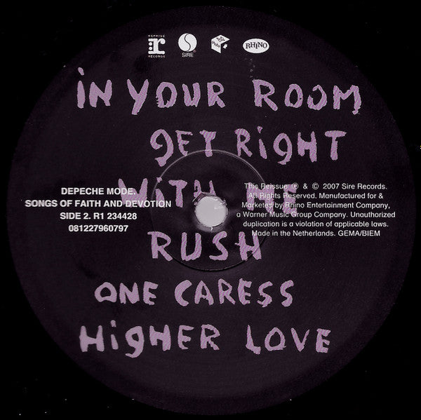 Depeche Mode : Songs Of Faith And Devotion (LP, Album, RE, RM, Gat)