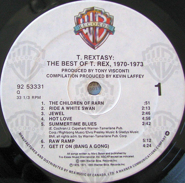 T. Rex : T. Rextasy: The Best Of T. Rex, 1970-1973 (LP, Comp)