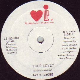 Jay W. McGee : Turn Me On & Your Love (12")