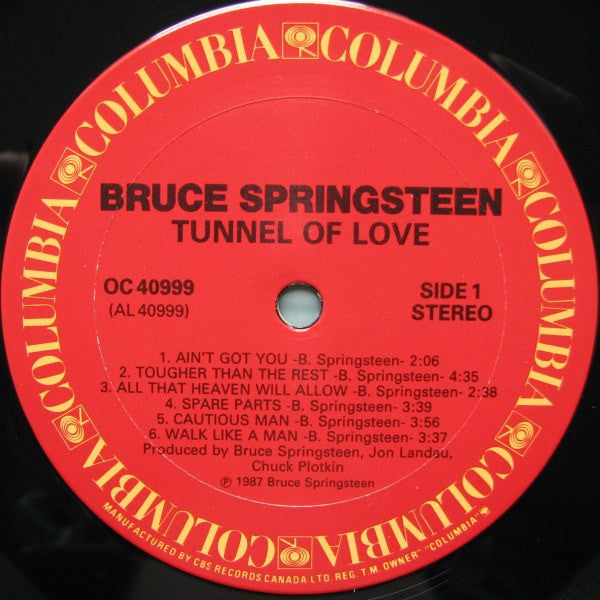 Bruce Springsteen : Tunnel Of Love (LP, Album)