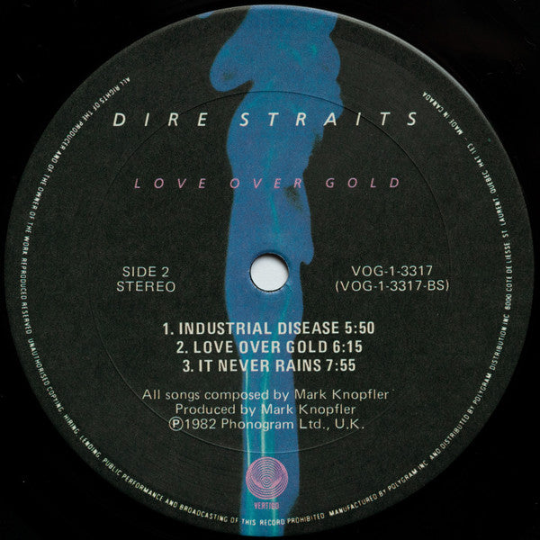 Dire Straits : Love Over Gold (LP, Album, Bla)