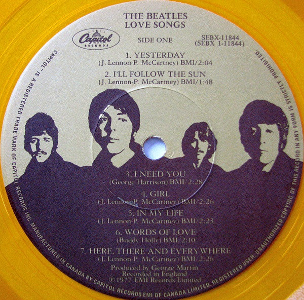 The Beatles : Love Songs (2xLP, Comp, Yel)