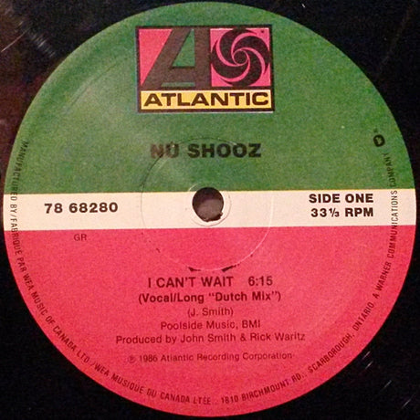 Nu Shooz : I Can't Wait (12", Single)