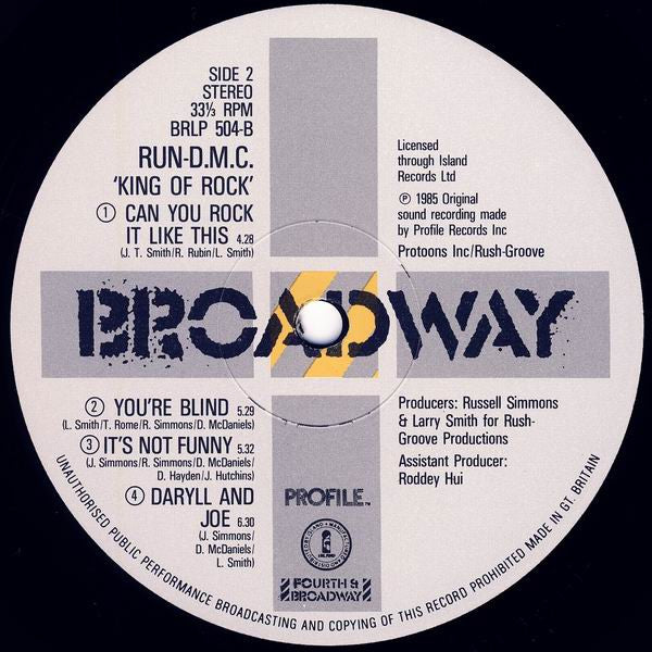 Run-DMC : King Of Rock (LP, Album)