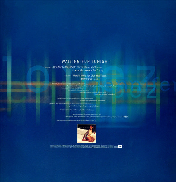 Jennifer Lopez : Waiting For Tonight (Promo #2) (12", Promo)