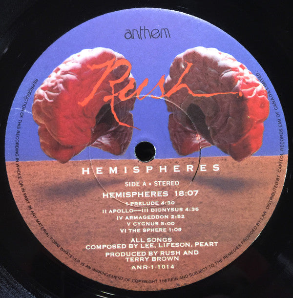 Rush : Hemispheres (LP, Album)