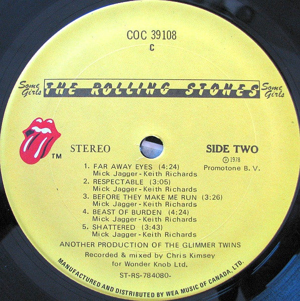 The Rolling Stones : Some Girls (LP, Album, 1st)