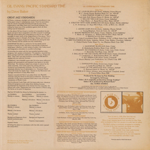 Gil Evans : Pacific Standard Time (2xLP, Comp, All)