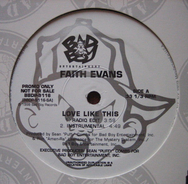 Faith Evans : Love Like This (12", Promo)