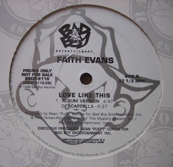 Faith Evans : Love Like This (12", Promo)