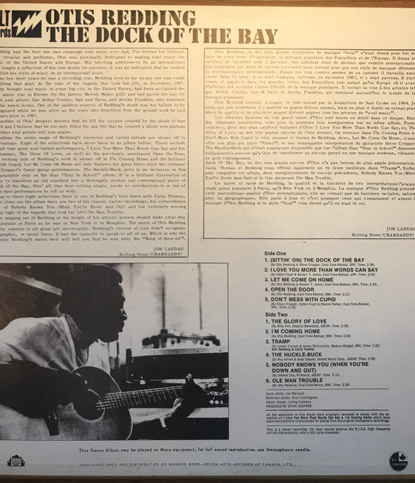 Otis Redding : The Dock Of The Bay (LP, RE)
