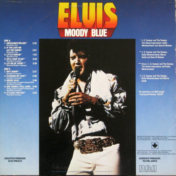 Elvis Presley : Moody Blue (LP, Album, Ltd, Num, S/Edition, Blu)