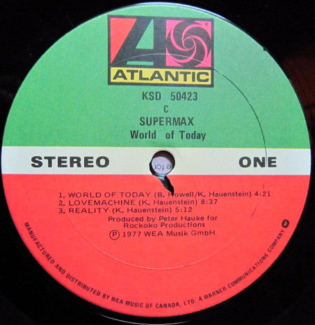 Supermax : World Of Today (LP, Album)