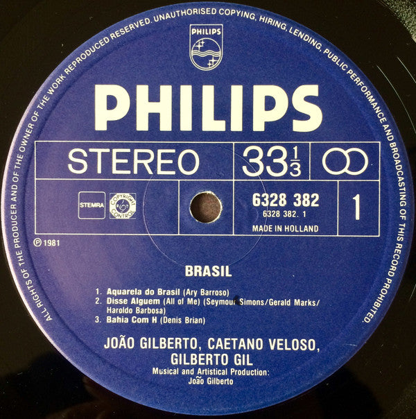 João Gilberto, Caetano Veloso, Gilberto Gil, Maria Bethânia : Brasil (LP, Album)