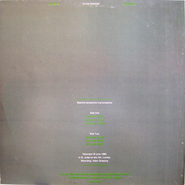 Evan Parker : Six Of One (LP, Album)