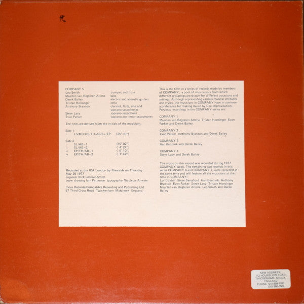Company (2) : Company 5 (LP, Album)