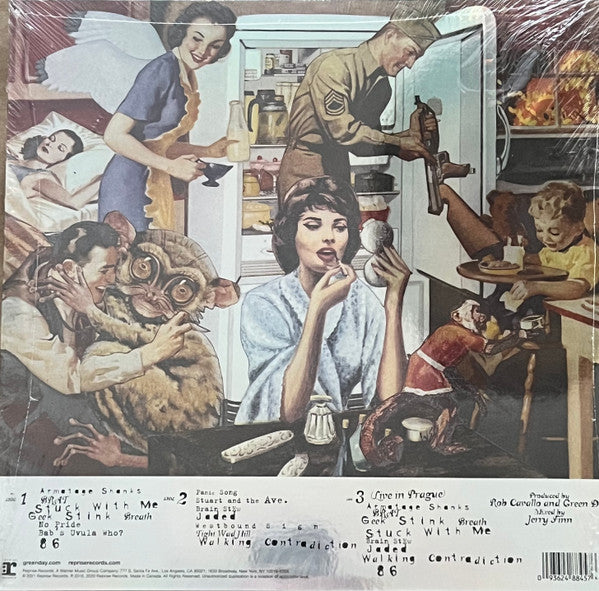 Green Day : Insomniac (LP, Album, RE + LP, S/Sided, Etch + Dlx, Ltd, 25t)