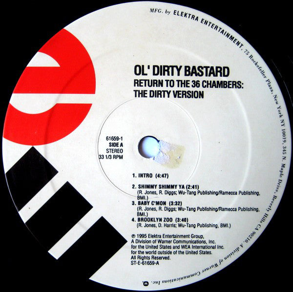 Ol' Dirty Bastard : Return To The 36 Chambers: The Dirty Version (2xLP, Album)