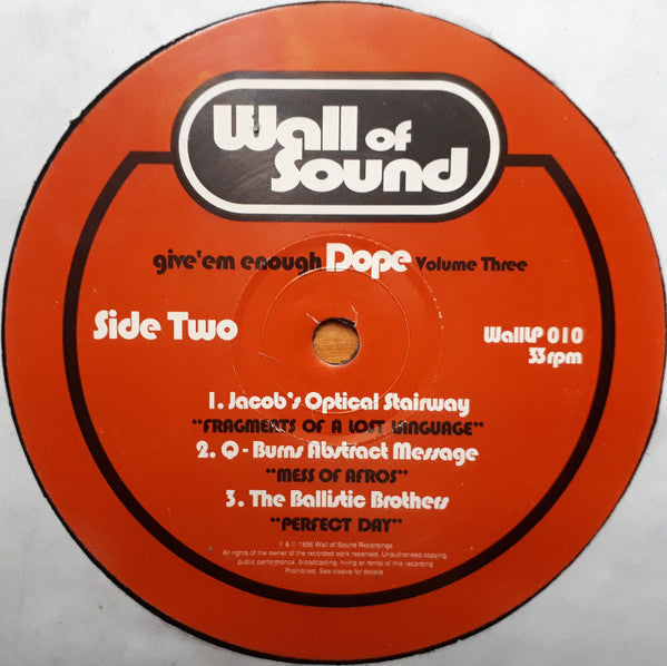 Various : Give 'Em Enough Dope Volume Three (2xLP, Comp)