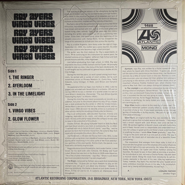 Roy Ayers : Virgo Vibes (LP, Album, Mono, Ter)