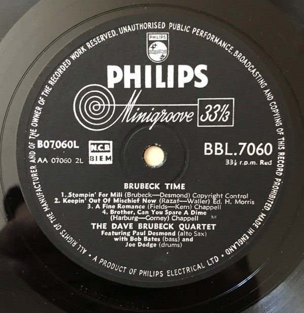 The Dave Brubeck Quartet : Brubeck Time (LP, Album)