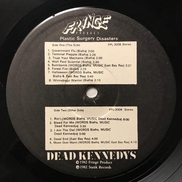 Dead Kennedys : Plastic Surgery Disasters (LP, Album)