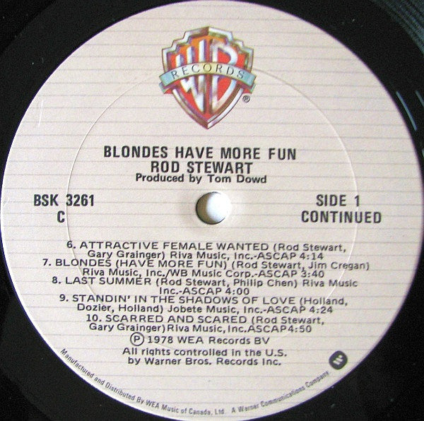 Rod Stewart : Blondes Have More Fun (LP, Album, Gat)
