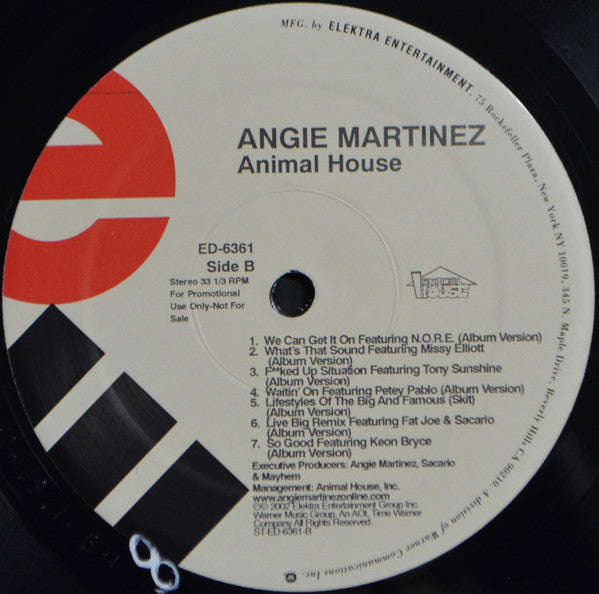 Angie Martinez : Animal House (Clean & Dirty LP) (LP, Album, Promo, Cle + LP, Album, Promo, Dir)