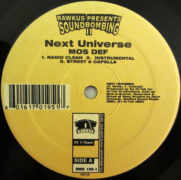 Mos Def / Company Flow / Diamond D : Next Universe / Patriotism / When It Pours It Rains (12")