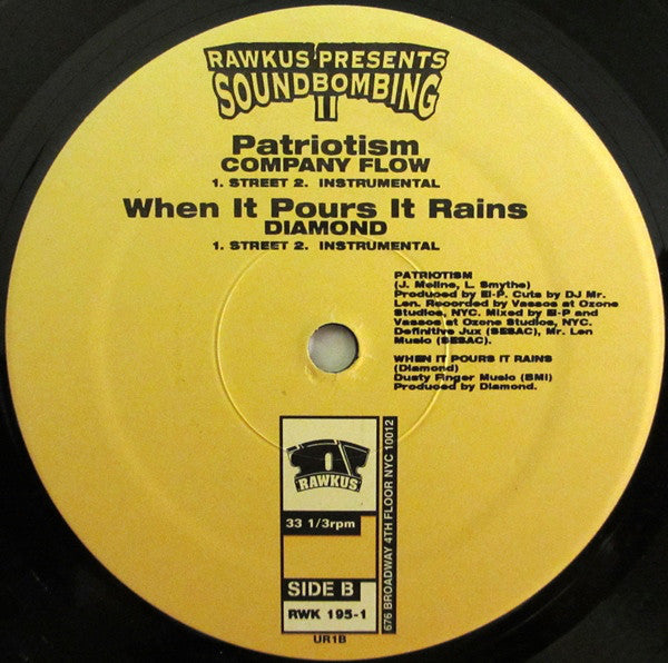 Mos Def / Company Flow / Diamond D : Next Universe / Patriotism / When It Pours It Rains (12")