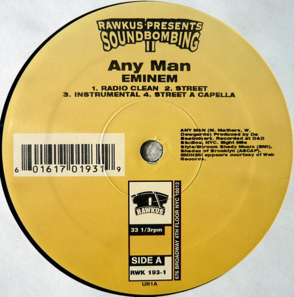 Eminem / Pharoahe Monch & Shabaam Sahdeeq : Any Man / WWIII (12")