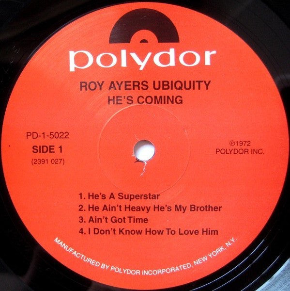 Roy Ayers Ubiquity : He's Coming (LP, Album, RE, Gat)