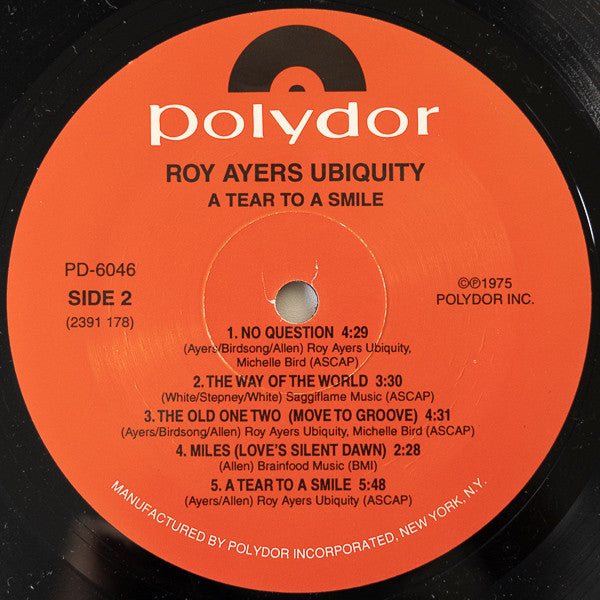 Roy Ayers Ubiquity : A Tear To A Smile (LP, Album, RE)