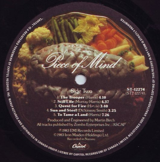 Iron Maiden : Piece Of Mind (LP, Album)