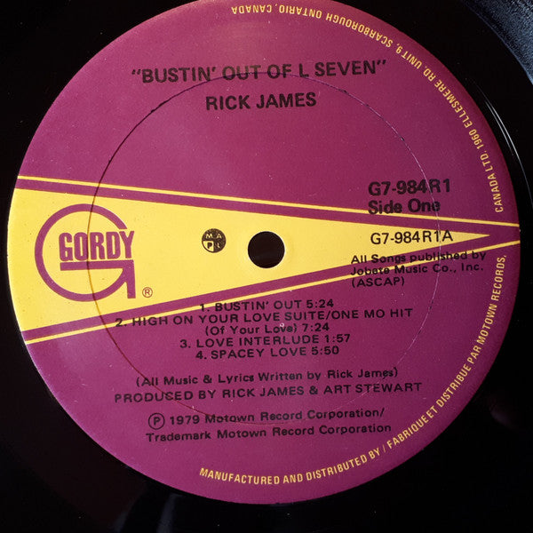 Rick James : Bustin' Out Of L Seven (LP, Album)