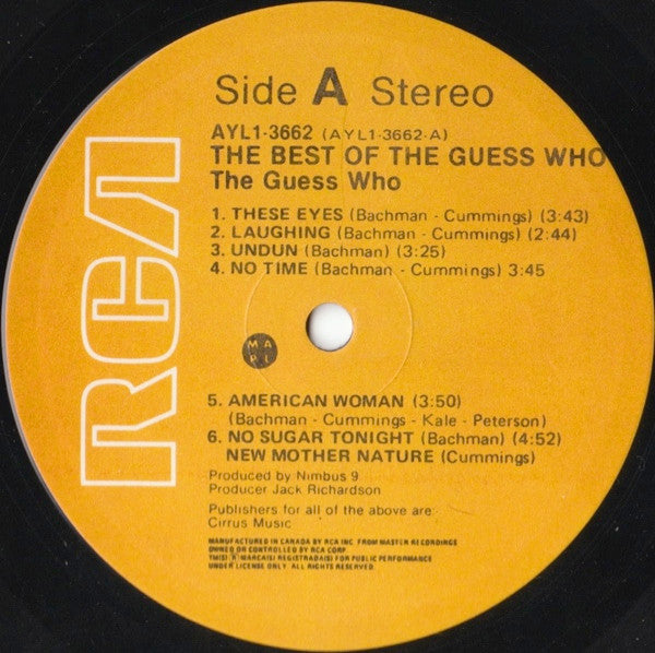 The Guess Who : The Best Of The Guess Who (LP, Comp, RE)