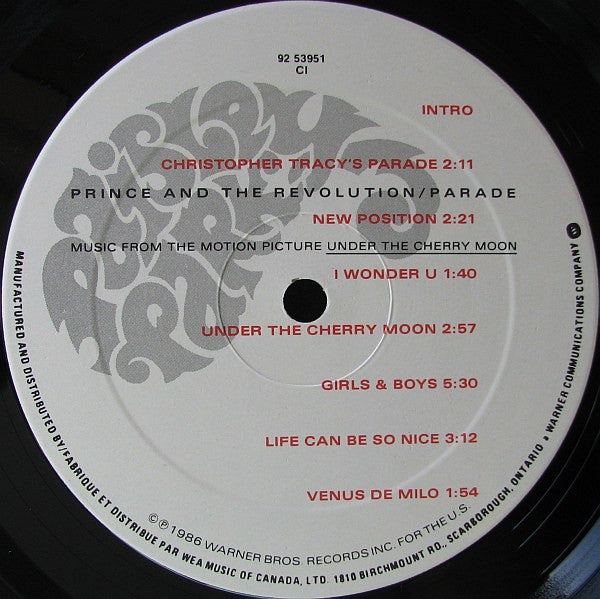 Prince And The Revolution : Parade (LP, Album, Gat)