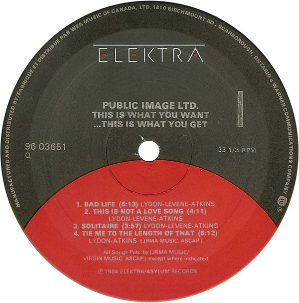 Public Image Limited : This Is What You Want... This Is What You Get (LP, Album)