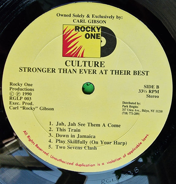 Culture : Stronger Than Ever: At Their Best (LP, Comp)