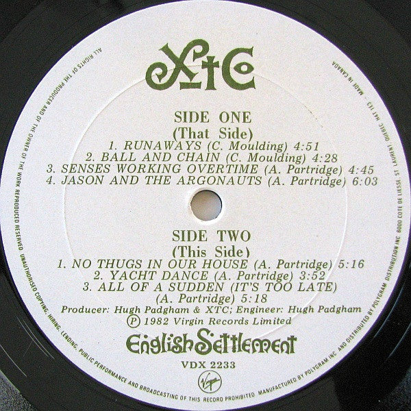 XTC : English Settlement (2xLP, Album)