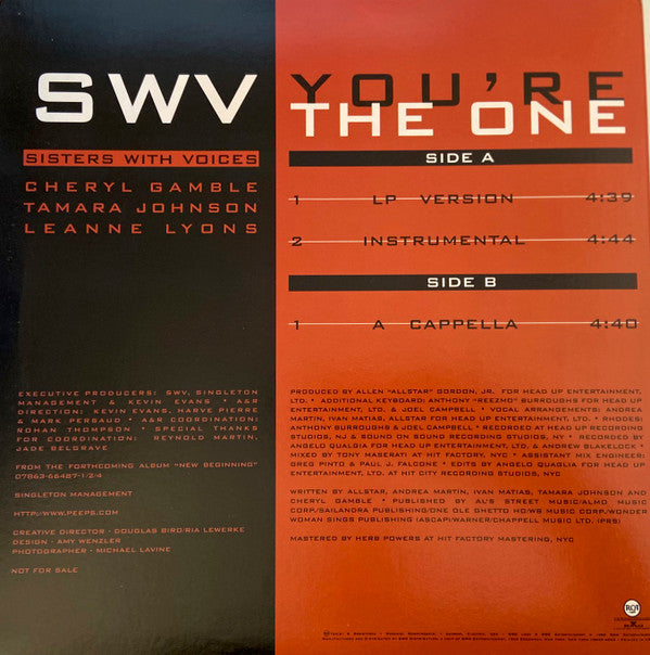 SWV : You're The One (12", Promo)